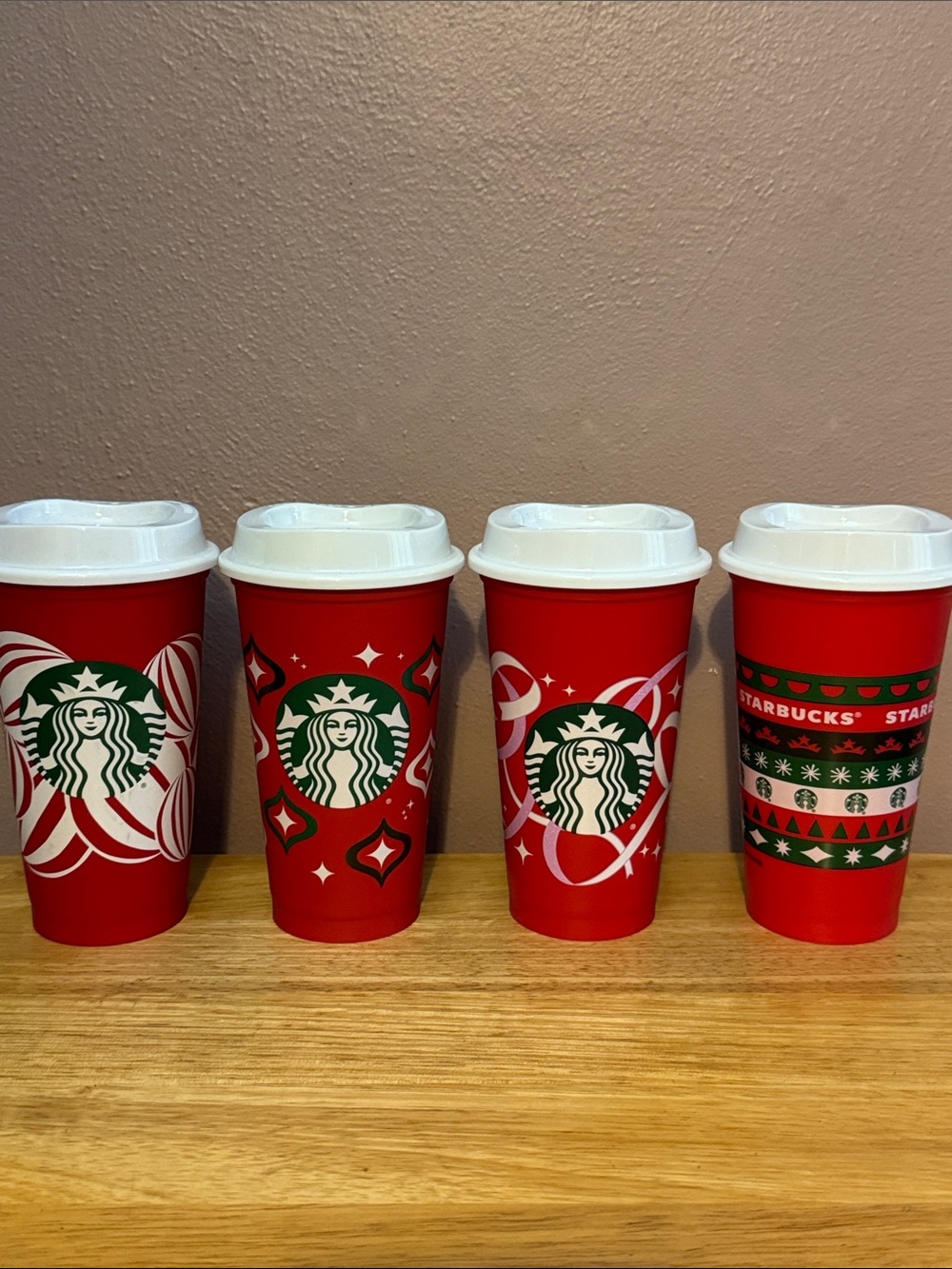 Starbucks Holiday Cup Set of 4 NWOT